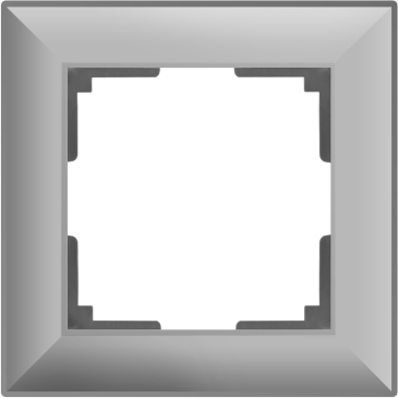 Рамка пластик Рамка пластик 1 пост WERKEL Fiore WL14-Frame-01 / W0012206 серебряный