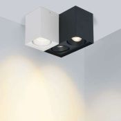 Накладной светильник  22W Белый дневной 023086 SP-CUBUS-S100x200BK-2x11W 220V двойной куб черный