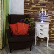 фигурка  светодиодная &quot;ПОДСВЕЧНИК СО СВЕЧКАМИ&quot;  Белый, 513-034, 3Led, 3хААА, IP20