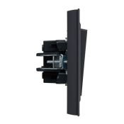 Выключатель встраиваемый двухклавишный IEK BRITE BR-V20-0-10-K53-F ВСР10-2-0-БрГ в сборе графит