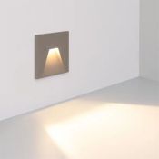 светильник  3W Белый теплый 050875 LT-TIE-S100 220V квадратный встраиваемый серый