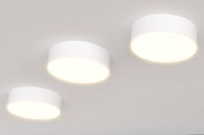 Накладной светильник 12W Белый теплый ROUND S 220V диммируемый цилиндр белый Накладной светильник 12W Белый теплый ROUND S 220V диммируемый цилиндр белый