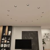 Встраиваемый светильник без лампы DENKIRS VIBI DK3055-BK GU5.3 круглый под шпаклевку белый/черный