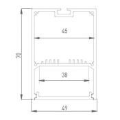 комплект профиля DesignLed с экраном LS.4970 2500 мм подвесной