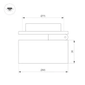 Встраиваемый светильник  12W Белый дневной 045781 LGD-POT-BUILT-R85 220V IP440 поворотно-откидной цилиндр белый