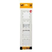 Рамка пластик 4 поста IEK BRITE BR-M42-K01 РУ-4-БрБ белый