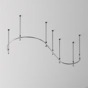 Шинопровод круглый из полукругов 1200мм Flarity TRX154-2SR-D1200-B чёрный