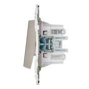 Выключатель встраиваемый двухклавишный перекрестный IEK SKANDY SK-V23-0-10-K37 SK-V06Sh шампань
