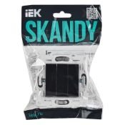 Выключатель встраиваемый трехклавишный IEK SKANDY SK-V30-0-10-K02 SK-V11Bl черный