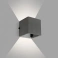 светильник  6W Белый теплый 051748 LGD-PERAN-WALL-S120x120 (WH, 0-80 deg) 220V IP65 накладной черный