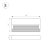 светильник  10W Белый теплый 062693 LGD-RIBONIK-S250x114-10W 220V IP65 прямоугольный накладной черный