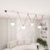 Готовый набор ременной трековой системы DENKIRS  40W Белый дневной Belty DK55SET20-01-BR подвесной коричневый