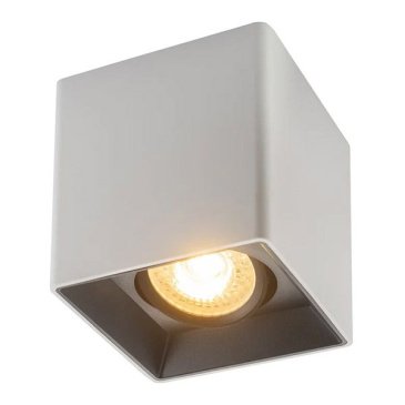 Накладной светильник DENKIRS без лампы SORO DK3030-WB GU5.3 квадратный белый/черный