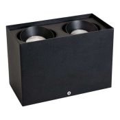 Накладной светильник  22W Белый дневной 023086 SP-CUBUS-S100x200BK-2x11W 220V двойной куб черный