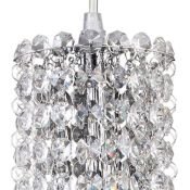 Подвесной светильник без лампы Lightstar 795324 CRISTALLO 1х40W G9 цилиндр хром/прозрачный