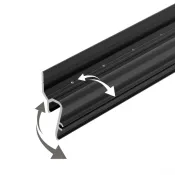 Накладной алюминиевый профиль STRETCH-SHADOW-TECH-VENT-2000 BLACK (A2-DELTA) 041160
