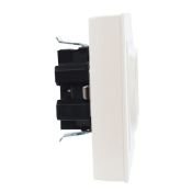 Штепсельная розетка встраиваемая двойная IEK BRITE 16А BR-R21-16-K36-F РС12-3-БрЖ с з/к без з/ш в сборе жемчуг