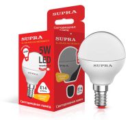 светодиодная лампа шар  G45 Белый дневной  5W Supra SL-LED-ECO-G45-5W/4000/E14-N 10227