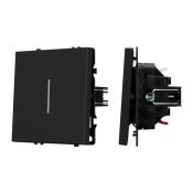 Механизм выключателя одноклавишный непроходной 054258 LED SWT-NOBE-MK01-SFPL-L-BK (230V, 10A)