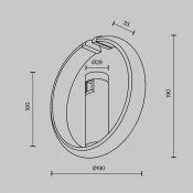 Трековый светильник 10W Белый теплый TR230-1-10W3K-B Зеро / Zero Flarity IP20 чёрный