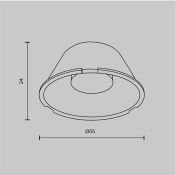 Линза 60 град. D50mm LensD49-60 для Фокус / Focus Led 12W