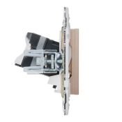 Розетка встраиваемая компьютерная двойная IEK SKANDY SK-K20-1-K98 SK-K03Sa RJ45 кат.5E песочный