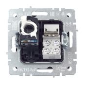 Розетка двойная RJ11+RJ45 кат.5E РК/Т12-БрГ графит BR-KT20-O-1-K53 BRITE IEK