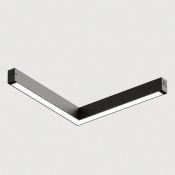 Трековый светильник однофазный  18W Белый-MIX SMART LINEAR DK8014-BK IP20 на шинопровод управляемый угловой черный