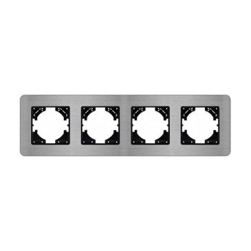 Рамка металлическая 4 поста Arlight AKIRY 049731 FRM-AKIRY-AL-4-SR серебристый