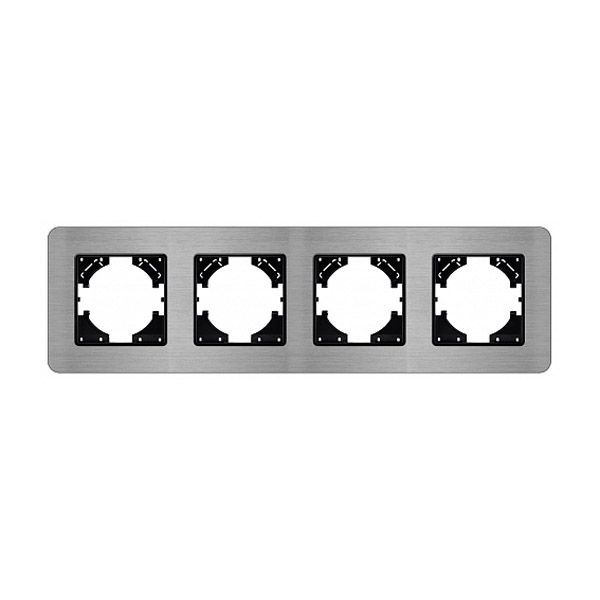 Рамка металлическая 4 поста Arlight AKIRY 049731 FRM-AKIRY-AL-4-SR серебристый