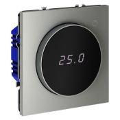 Терморегулятор электронный VOLTUM S70 с индикацией и датчиком для теплого пола сталь