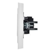 Штепсельная розетка встраиваемая IEK BRITE 10А BR-R10-10-K91-F РСР10-1-0-БрАБ без з/к без шторк в сборе арктический белый