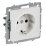 Штепсельная розетка встраиваемая IEK BRITE 16А BR-R14-16-K91 РС14-1-0-БрАБ с з/к и шторками арктический белый