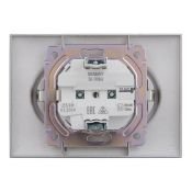 Штепсельная розетка встраиваемая двойная IEK SKANDY 16А SK-R21-16-K03-F SK-R08Gr без з/к без шторк в сборе серый