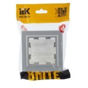 Рамка пластик 1 пост IEK BRITE BR-M12-44-K47 РУ-1-БрА-44 алюминий IP44