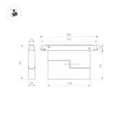 Трековый светильник   6W Белый дневной 034658(1) MAG-ORIENT-FLAT-FOLD-S195 прямоугольник трековый черный DALI
