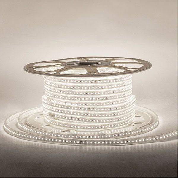 Светодиодная лента Белый дневной 2835 220V  8W/m  120Led/м герм 17-40 Стандарт IP65 50М