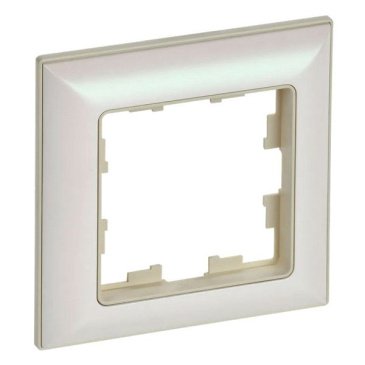 Рамка пластик 1 пост IEK BRITE BR-M12-12-1-K10 РУ-1-Бр бежевый/жемчуг