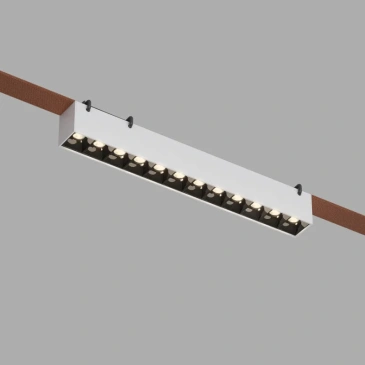 Трековый светильник  12W Белый теплый BELTY GRILL DK5571-WB IP20 на шинопровод белый/черный