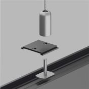Крепление для троса Gravity TRA004HP-21B чёрный