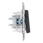 Выключатель встраиваемый двухклавишный проходной с подсветкой IEK SKANDY SK-V22-1-10-K53 SK-V10G графит