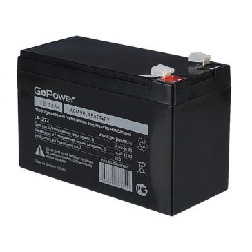 аккумулятор свинцово-кислотный   7.2 Ah 12V LA-1272 GoPower