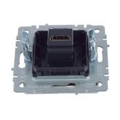 Розетка встраиваемая HDMI IEK BRITE BR-H10-K47 РHDMI-0-БрА алюминий