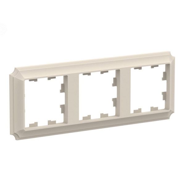 Рамка пластик 3 поста ATLASDESIGN ANTIQUE ATN100203 бежевый