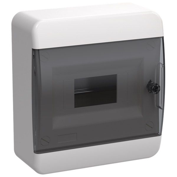 Корпус пластиковый TF5-KP12-N-08-41-K01-K03 ЩРН-П-8 IP41 черная прозрачная дверь TEKFOR IEK