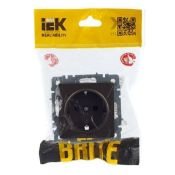 Штепсельная розетка встраиваемая IEK BRITE 16А BR-R11-16-K45 РС11-1-0-БрТБ с з/к без з/ш бронза