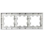 Рамка стеклянная 3 поста IEK BRITE BR-M32-G-31-K35 РУ-3-2-Бр маренго матовый