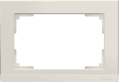 Рамка пластик для двойной розетки WERKEL Stark WL04-Frame-01-DBL / W0081803 слоновая кость