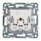 Штепсельная розетка встраиваемая IEK SKANDY 16А SK-R11-16-K50 SK-R05N с з/к без з/ш металл никель
