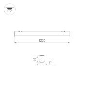 светильник  30W Белый дневной 030991 ALT-LARGO-1200-30W  220V IP65 линейный накладной белый